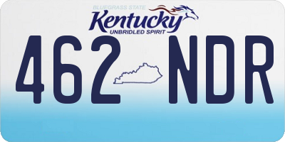 KY license plate 462NDR