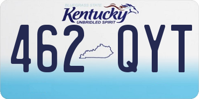 KY license plate 462QYT
