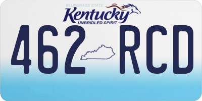 KY license plate 462RCD