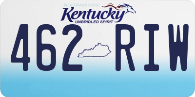 KY license plate 462RIW