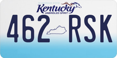 KY license plate 462RSK