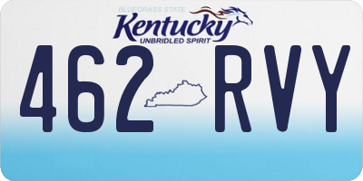 KY license plate 462RVY