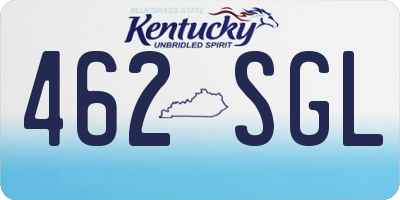 KY license plate 462SGL