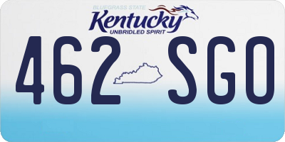 KY license plate 462SGO