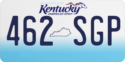 KY license plate 462SGP