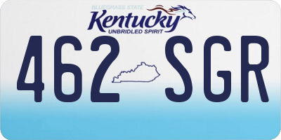 KY license plate 462SGR