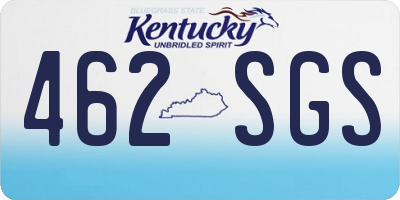 KY license plate 462SGS