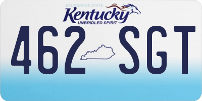 KY license plate 462SGT