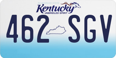 KY license plate 462SGV