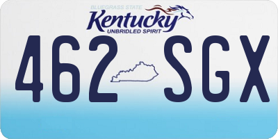 KY license plate 462SGX