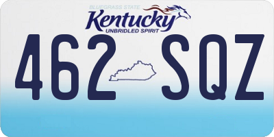 KY license plate 462SQZ