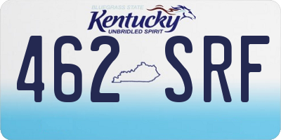 KY license plate 462SRF