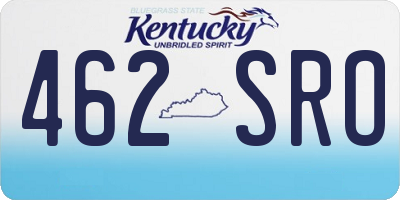 KY license plate 462SRO