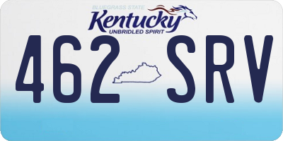 KY license plate 462SRV