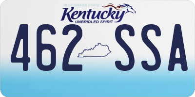 KY license plate 462SSA