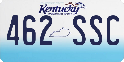 KY license plate 462SSC