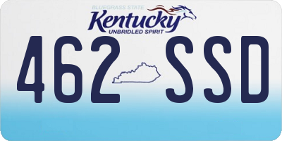 KY license plate 462SSD