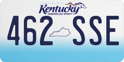 KY license plate 462SSE