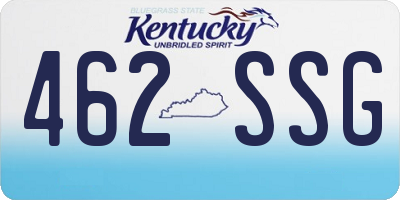 KY license plate 462SSG