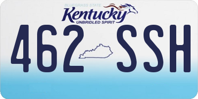 KY license plate 462SSH