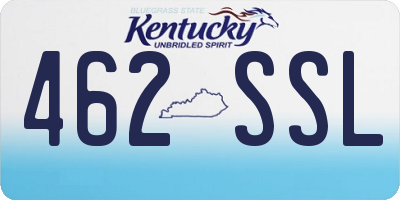 KY license plate 462SSL