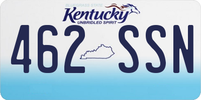 KY license plate 462SSN