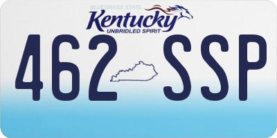 KY license plate 462SSP