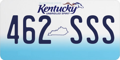 KY license plate 462SSS