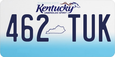KY license plate 462TUK