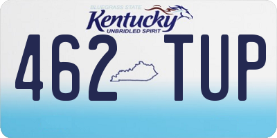 KY license plate 462TUP