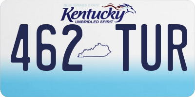 KY license plate 462TUR