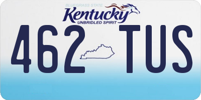 KY license plate 462TUS