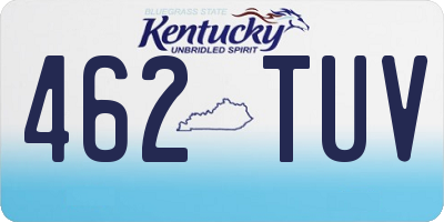 KY license plate 462TUV