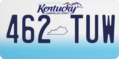 KY license plate 462TUW