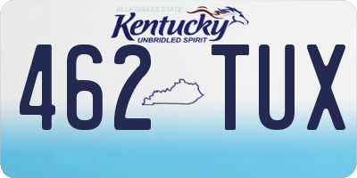 KY license plate 462TUX