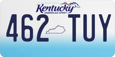 KY license plate 462TUY