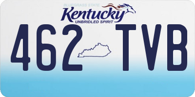 KY license plate 462TVB