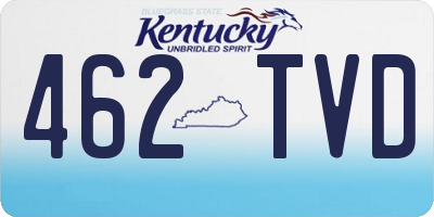 KY license plate 462TVD