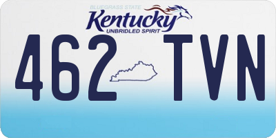 KY license plate 462TVN