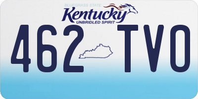 KY license plate 462TVO