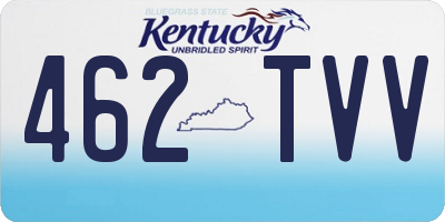 KY license plate 462TVV