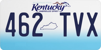KY license plate 462TVX