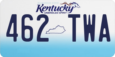 KY license plate 462TWA