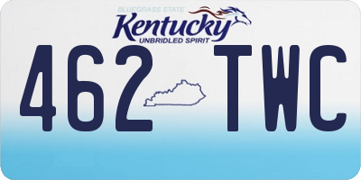 KY license plate 462TWC