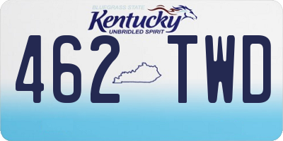 KY license plate 462TWD