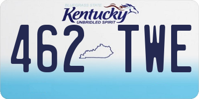 KY license plate 462TWE