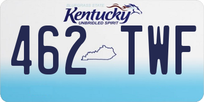 KY license plate 462TWF