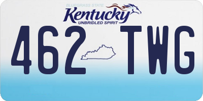 KY license plate 462TWG