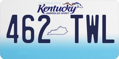 KY license plate 462TWL