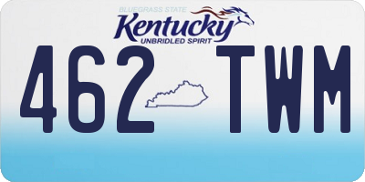 KY license plate 462TWM
